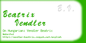 beatrix vendler business card